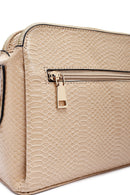 Woman Beige Printed Crossbody Bag | Derimod