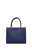 Woman Navy Blue Long-Shoulder-Strap Handbag with Accessories | Derimod