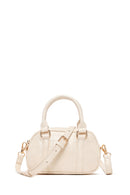 Woman Cream Long Strap Mini Quilted Shoulder Bag | Derimod
