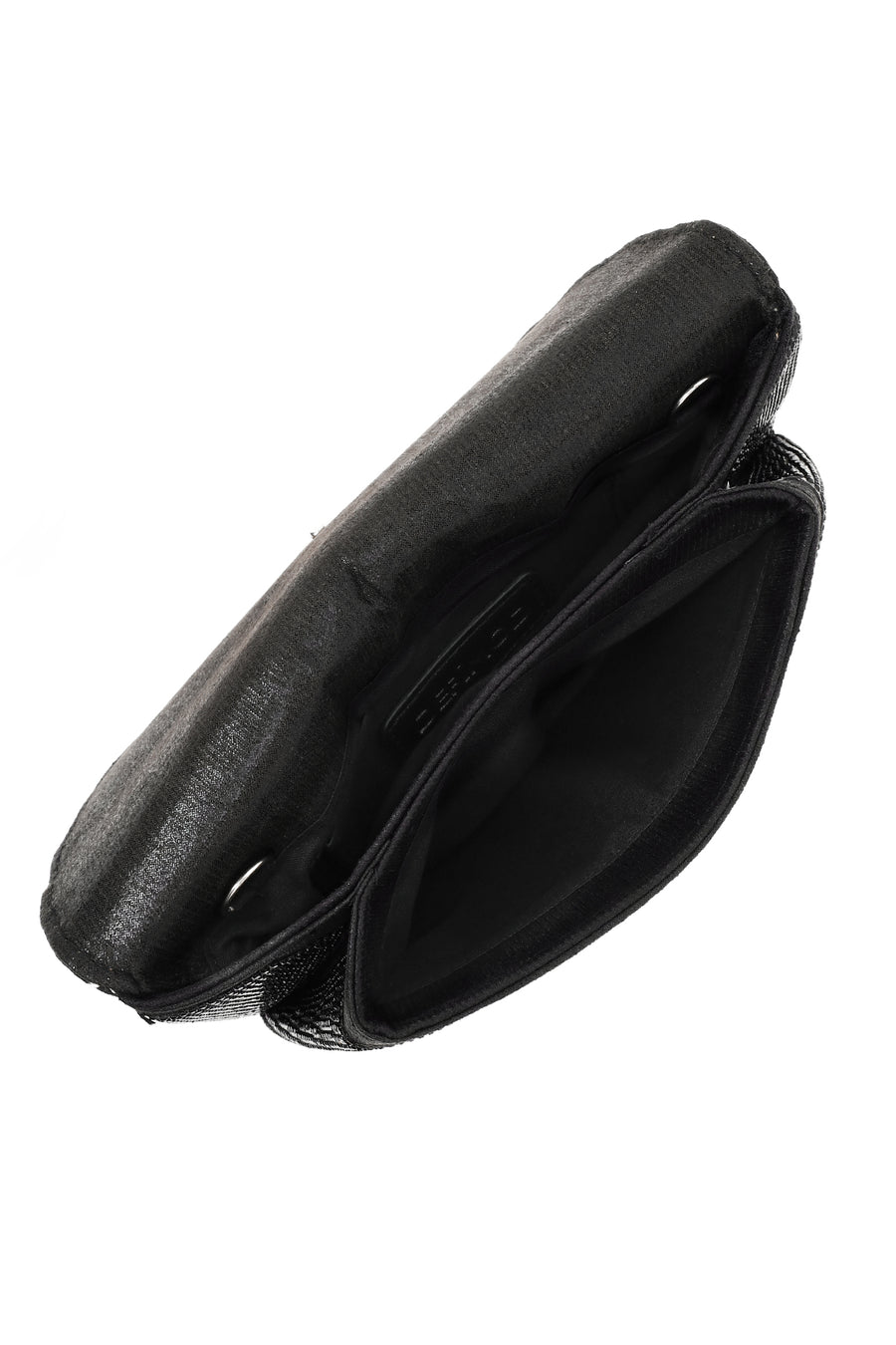 Women's Black Long Chain Strap Embellished Mini Evening Clutch Bag
