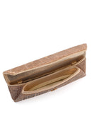 Women's Gold Long Chain Strap Embellished Mini Evening Clutch Bag | Derimod
