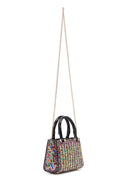 Women's Colorful Long Chain Strap Embellished Mini Evening Bag | Derimod
