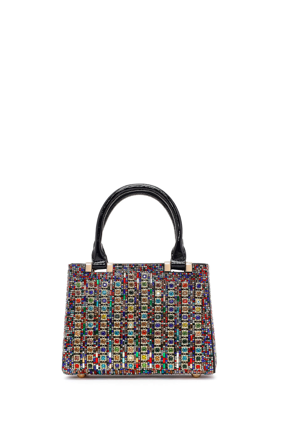 Women's Colorful Long Chain Strap Embellished Mini Evening Bag