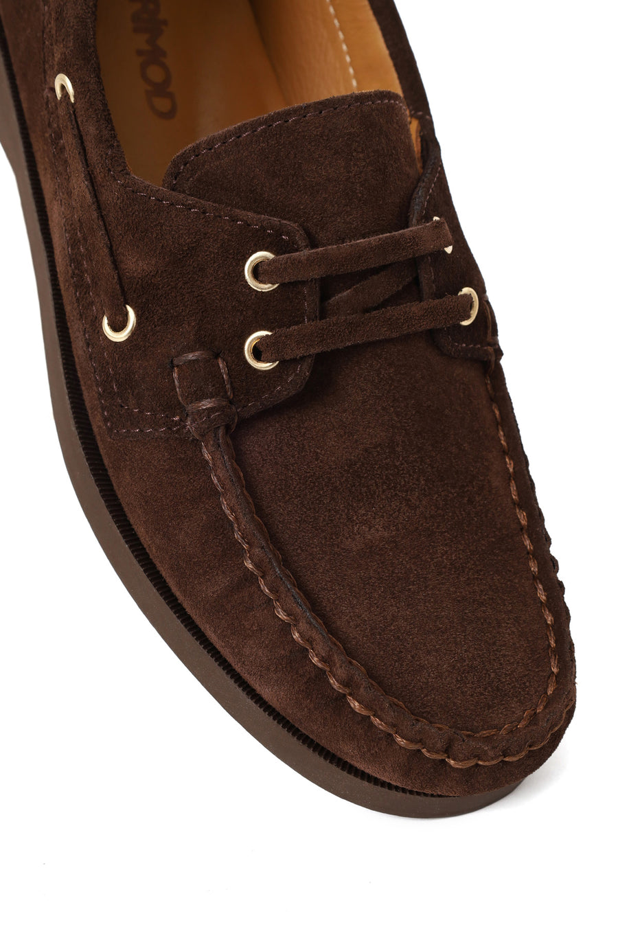 Woman Brown Lace-Up Suede Casual Shoes