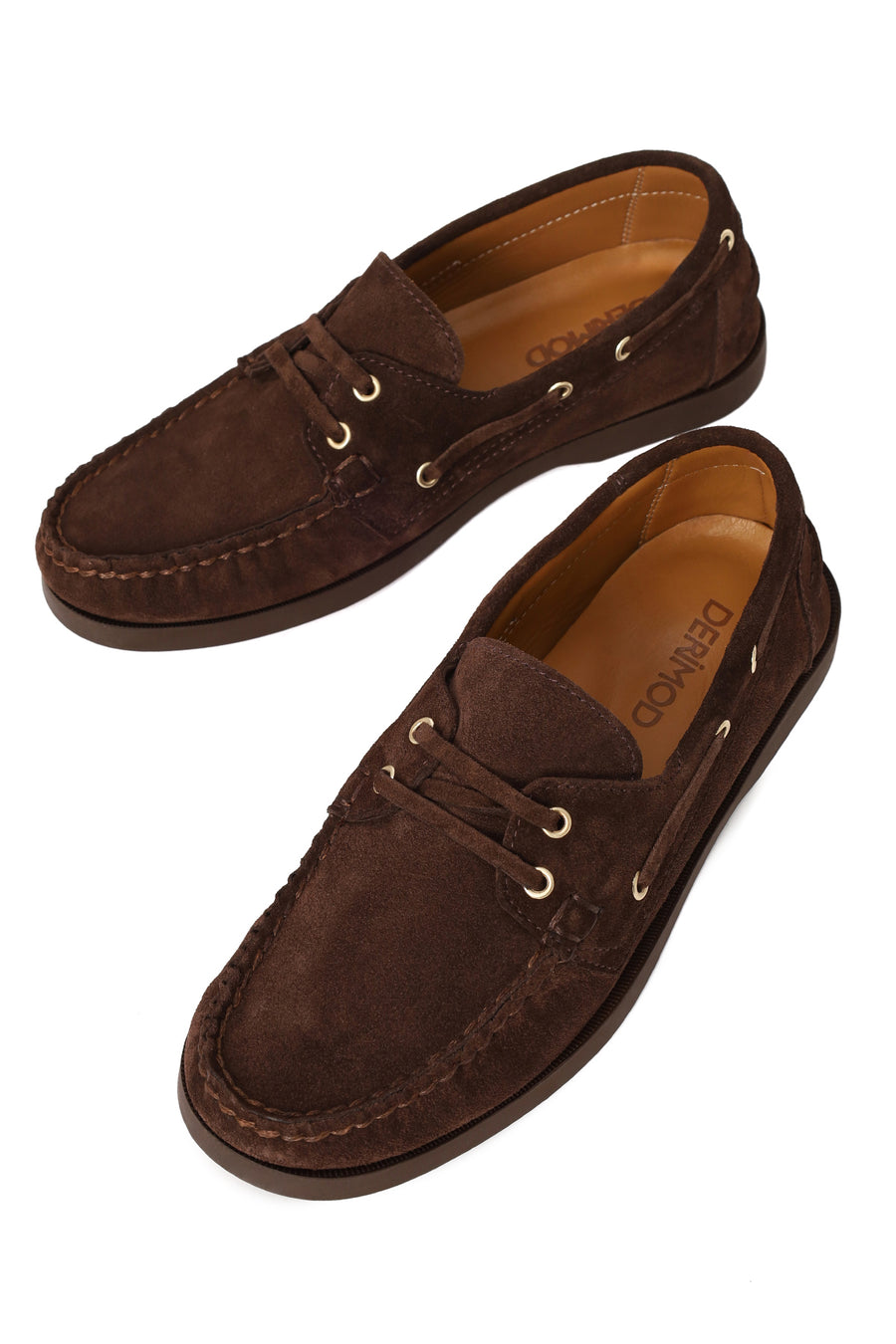 Woman Brown Lace-Up Suede Casual Shoes