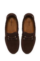 Woman Brown Lace-Up Suede Casual Shoes | Derimod
