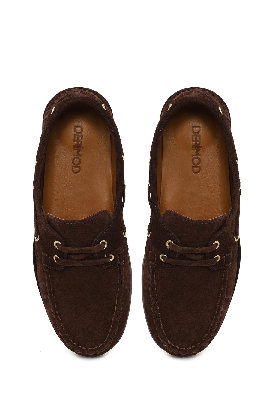 Woman Brown Lace-Up Suede Casual Shoes