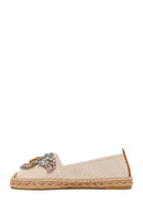 Woman Beige Stone-Embellished Espadrilles | Derimod