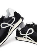 Kadın Siyah Bağcıklı Deri Sneaker | Derimod