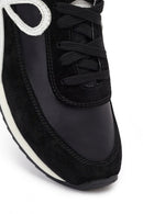 Kadın Siyah Bağcıklı Deri Sneaker | Derimod