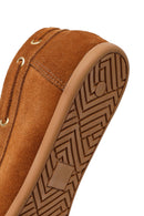 Women's Tan Tassel Suede Leather Loafer | Derimod