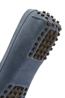 Women's Blue Tassel Suede Leather Loafer | Derimod