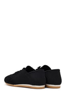 Kadın Siyah Bağcıklı Deri Sneaker | Derimod
