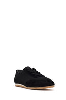 Kadın Siyah Bağcıklı Deri Sneaker | Derimod