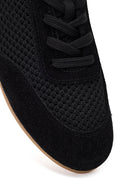 Kadın Siyah Bağcıklı Deri Sneaker | Derimod