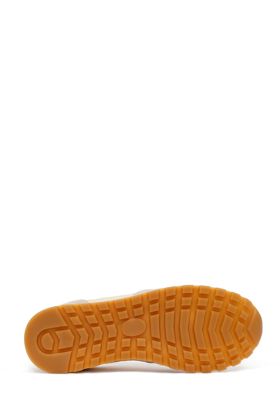 Kadın Bej Bağcıklı Deri Sneaker