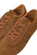Kadın Taba Bağcıklı Süet Deri Sneaker | Derimod