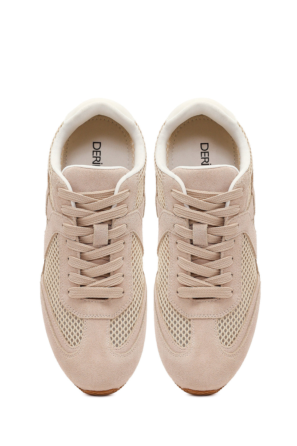 Kadın Vizon Bağcıklı Süet Deri Sneaker
