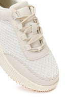 Women's White Thick Soled Sneaker | Derimod