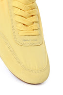 Kadın Sarı Bağcıklı Deri Sneaker | Derimod