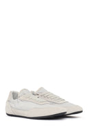 Women's Grey Lace-up Leather Sneaker | Derimod