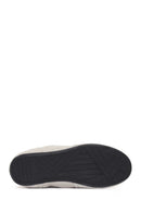 Women's Grey Lace-up Leather Sneaker | Derimod