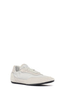 Women's Grey Lace-up Leather Sneaker | Derimod