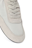 Women's Grey Lace-up Leather Sneaker | Derimod