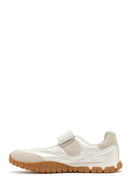 Woman White Strappy Sporty Ballerine Shoes | Derimod