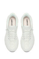 Woman White Lace-Up Chunky Sole Sneakers | Derimod
