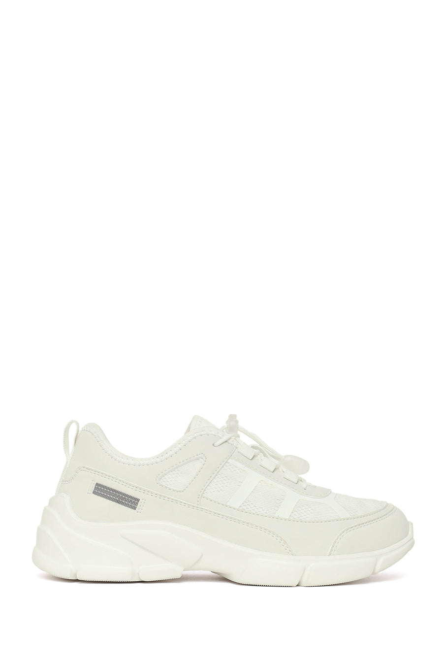 Kadın Beyaz Bağcıklı Kalın Tabanlı Sneaker 26PFE496414 | Derimod