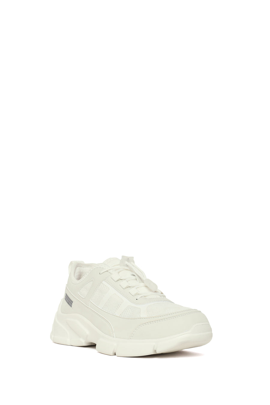 Kadın Beyaz Bağcıklı Kalın Tabanlı Sneaker