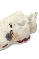 Woman Cream Lace-Up Charm Thick-Soled Sneakers | Derimod