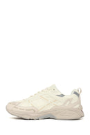 Woman Cream Lace-Up Charm Thick-Soled Sneakers | Derimod