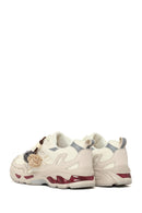 Woman Cream Lace-Up Charm Thick-Soled Sneakers | Derimod