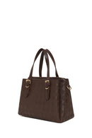 Women's Brown Long Strap Printed Handbag | Derimod