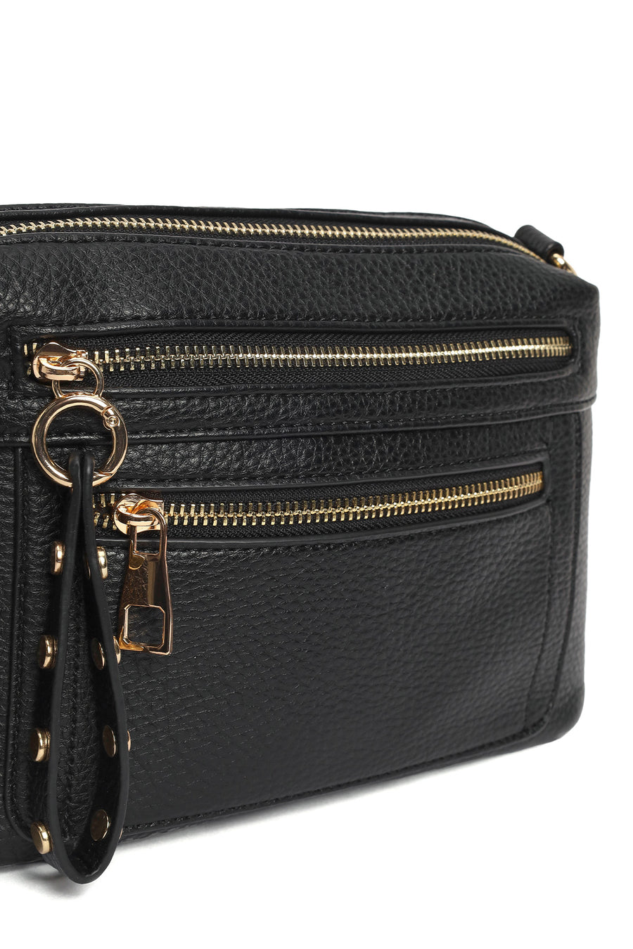 Woman Black Long-Strap Crossbody Bag