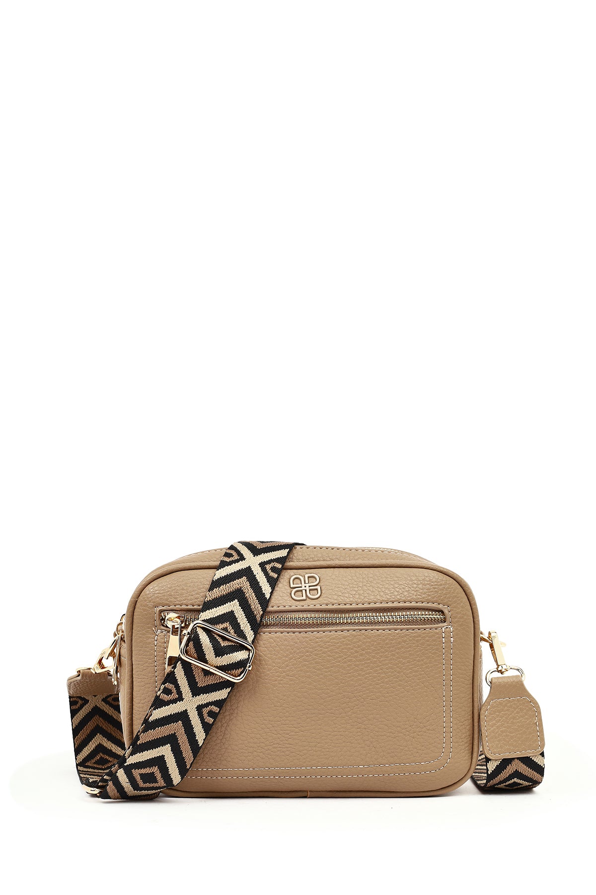 Women's Beige Patterned Crossbody Bag 26SBD2153FT | Derimod
