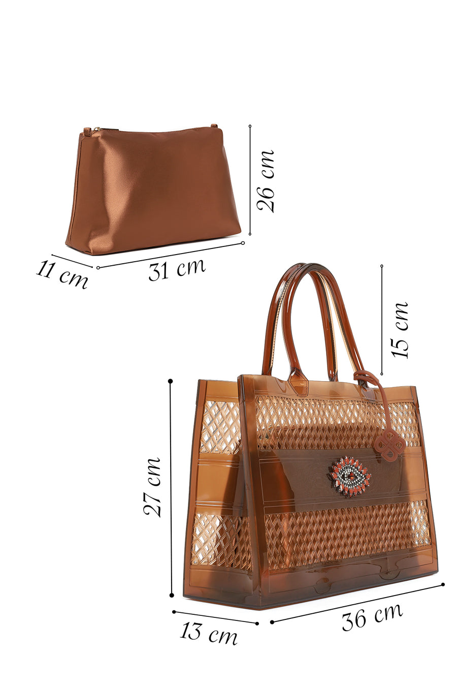 Women's Beige Jelly Handbag