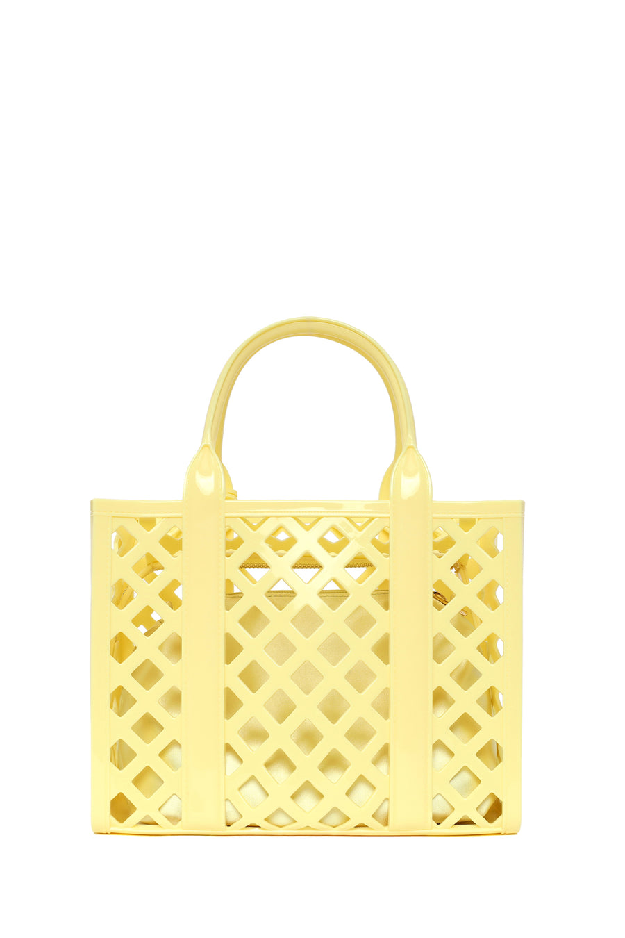 Women's Yellow Long Strap Jelly Handbag