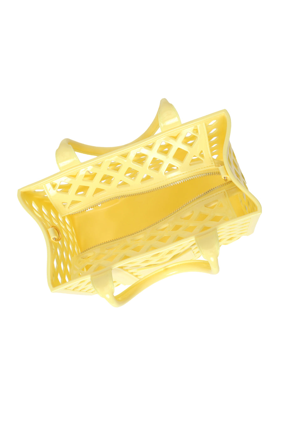 Women's Yellow Long Strap Jelly Handbag