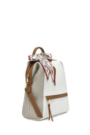 Women's White Backpack with Accessories | Derimod