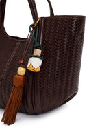 Woman Brown Long-Strap Printed Shoulder Bag | Derimod