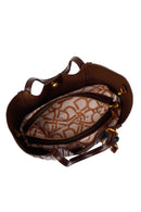 Woman Brown Long-Strap Printed Shoulder Bag | Derimod