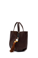 Woman Brown Long-Strap Printed Shoulder Bag | Derimod
