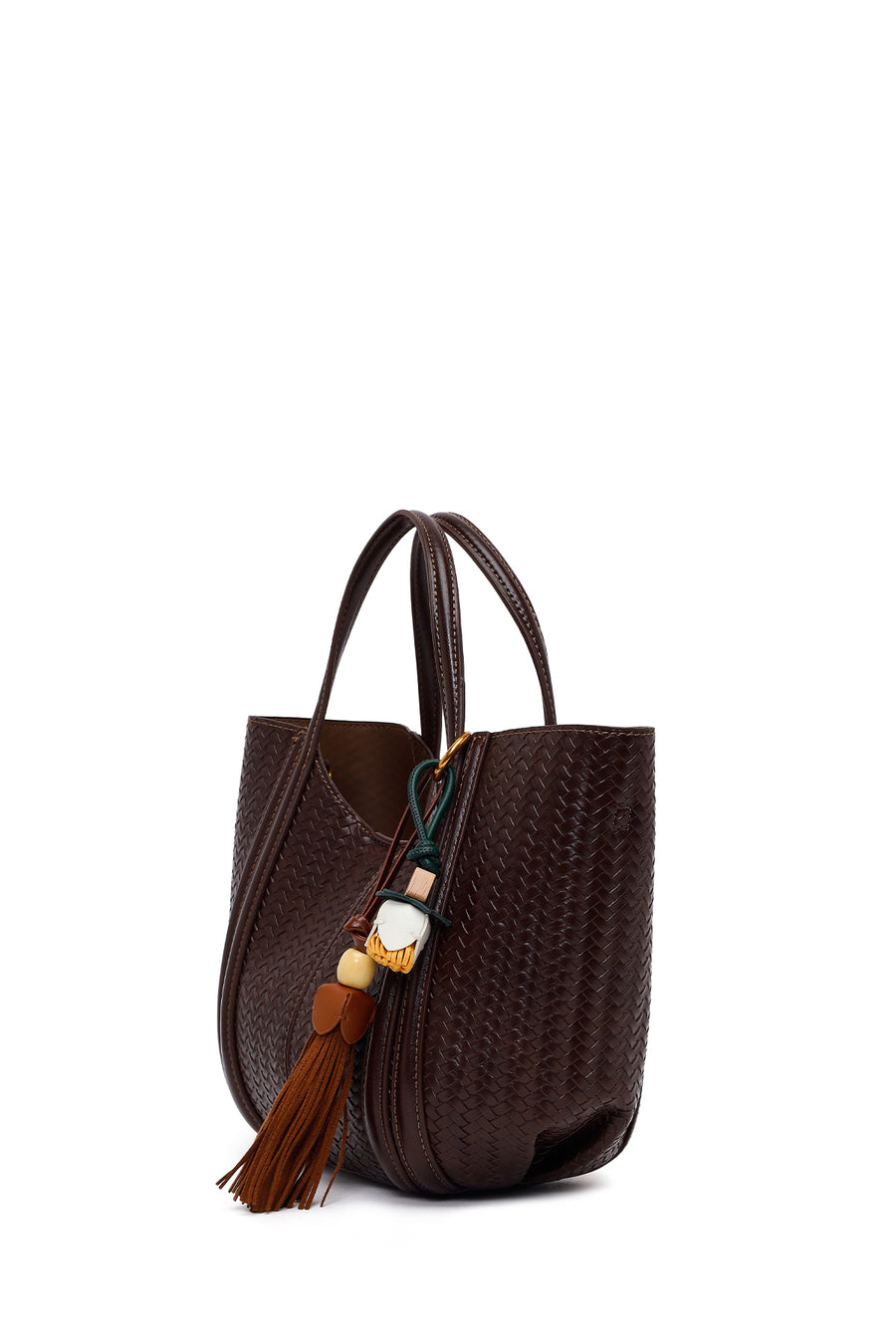 Woman Brown Long-Strap Printed Shoulder Bag