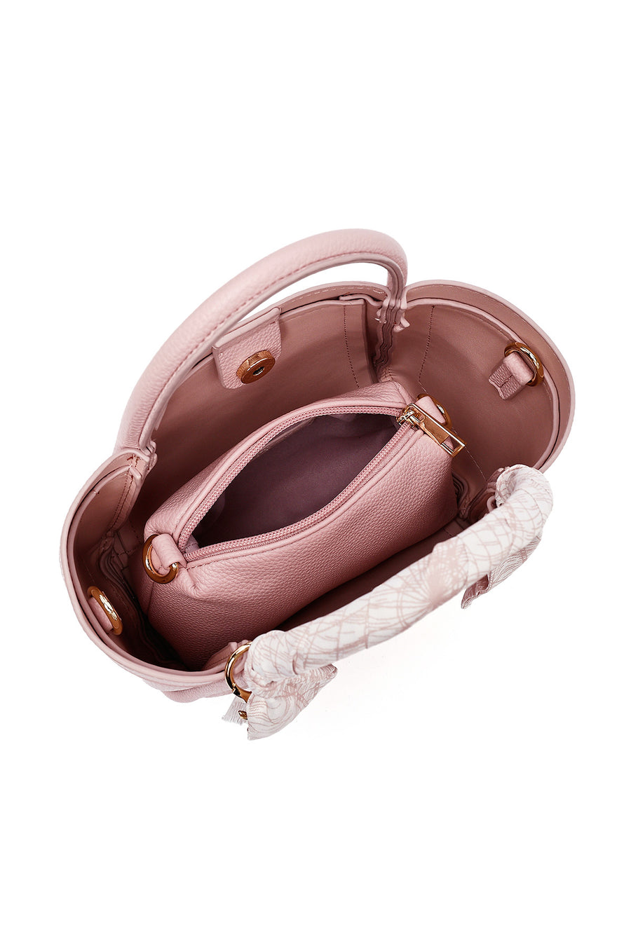 Woman Pink Long Strap Accessory Shoulder Bag