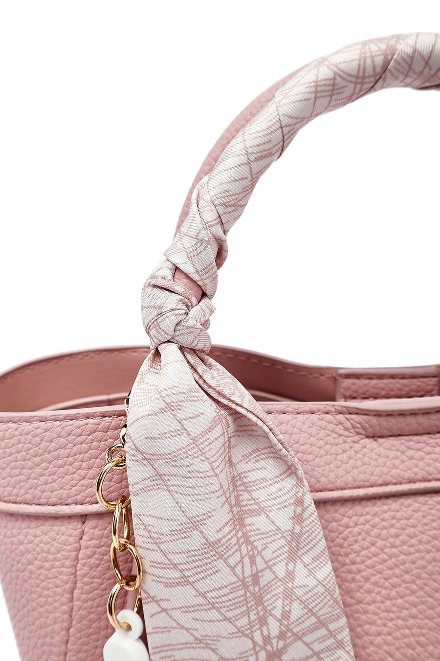 Woman Pink Long Strap Accessory Shoulder Bag