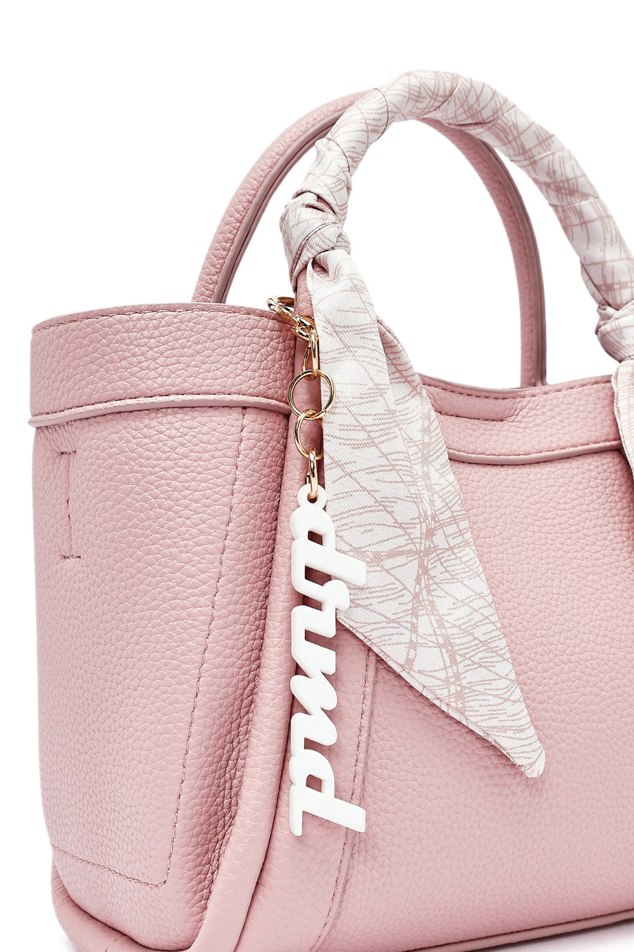 Woman Pink Long Strap Accessory Shoulder Bag