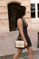 Women's Cream Printed Long Strap Crossbody Bag | Derimod